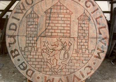 Kamenné logo pro Budějovický Budvar